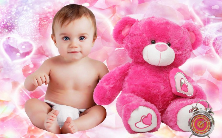 Baby-and-teddy-love-you-valentine-day wallpapers 2014