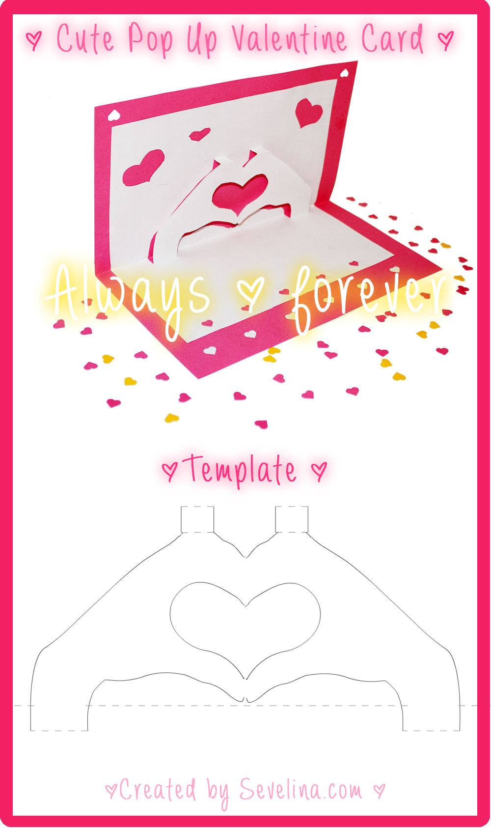 love-hands valentine card free template