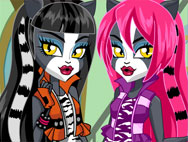 Monster High Dress Up: Werecat Sisters