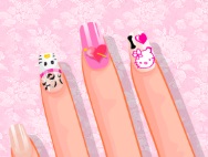 Hello Kitty manicure